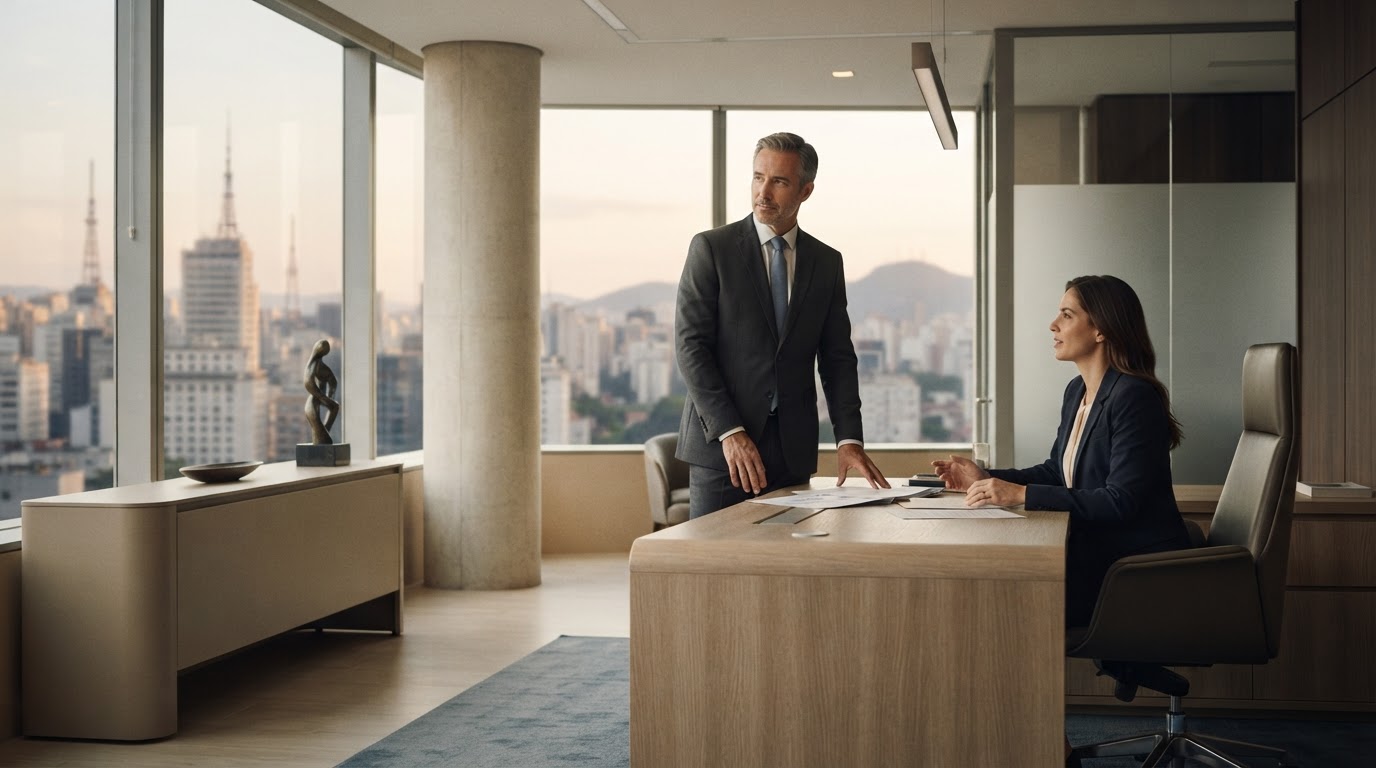 Rendaltura — visualização abstrata de dados representando análise preditiva de investimentos